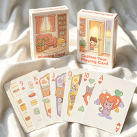 Cartes de poker et de tarot personnalisables, boîte à rabat en papier noir, finition brillante, pour les soirées jeux en famille