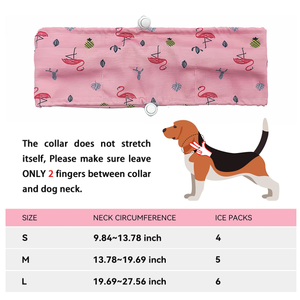 Collier Bandana rafraîchissant pour chien avec packs de glace recyclables Collier ajustable pour chien de compagnie Collier de refroidissement pour chien Echarpe de cou Cooler Wrap pour chiens - Product Image 4