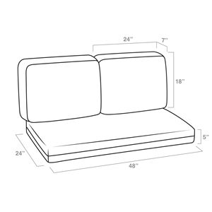 Custom Made Outdoor <b>Sofa</b> <b>Cushion</b> <b>Set</b> Rectangular Sponge Filling Waterproof For Patio Bench Single <b>Sofa</b> Use - Product Image 4