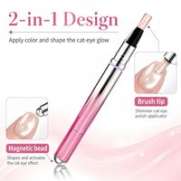 Stylo de vernis gel UV LED 7-en-1 magnétique effet œil de chat portable, gel de nail art à retirer en une étape pour usage domestique et professionnel