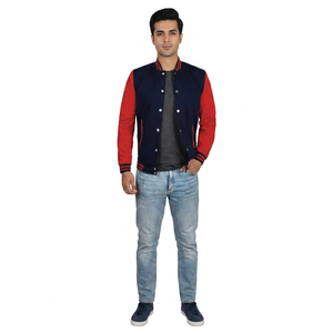 Chaqueta Universitaria de Béisbol de Alta Calidad al por Mayor, Variedad de Moda con Cuello Alto para Hombre - Product Image 1