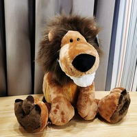 2025 gros forêt Jungle animaux Lion girafe singe jouets en peluche animaux de Zoo en peluche tigre en peluche
