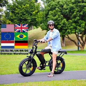دراجة جبلية كهربائية OUXI 500 وات، دراجة كهربائية بعجلات سميكة بحجم 20 بوصة، دراجة سميكة OUXI V8 بقوة 48 فولت ببطارية ليثيوم وإطار فولاذي ومكبح قرصي