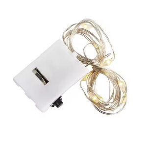 Cadena de iluminación de Flash impermeable de 2m, Mini Luz de alambre de cobre, cadena de luces LED de Color cálido para decoraciones navideñas de fiesta - Product Image 2