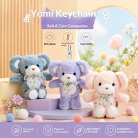 Porte-clés en peluche motif floral Mini Souris, figurine mignonne, pendentif de sac, jouet, ornement suspendu, lapin Maiyou en polyester, unisexe