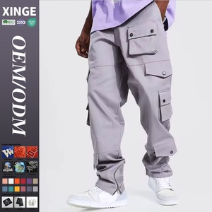 Pantalones Cargo de Lona para Hombre, Diseño Casual y Moderno, con Múltiples Bolsillos, Corte Holgado y Recto, con Cierre de Cremallera, Venta al Por Mayor de Street Factory - Product Image 1