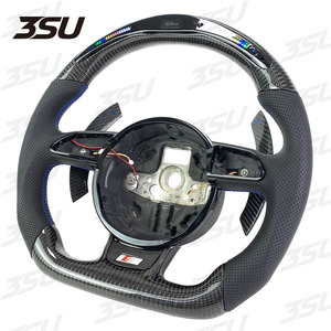 Cho Audi A3 RS3 A4 rs4 A5 RS5 A6 A7 thể thao sợi carbon chỉ đạo bánh xe thay đổi mái chèo LED hiển thị nâng cấp Phụ tùng xe hơi nội thất - Product Image 2