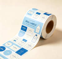 Étiquettes autocollantes personnalisées pour emballage, rouleau d'étiquettes en vinyle imperméable avec logo en feuille d'or pour produits chimiques
