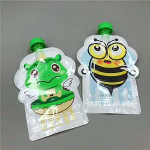 Custom Food Grade Plastic Reusable Squeeze Food Packaging Bag BPA Free 150ml 5 Oz Baby Food Puree Pouches With Spout
