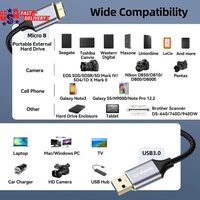 Cable USB 3.0 Micro B de 1.5 pies - Cable de Alta Velocidad de 5 Gbps USB a Micro B para Disco Duro