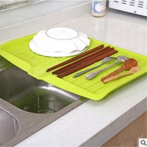 Wholesale Hot Sell Multi Functional Large Kitchen Drain Tray Fruit Vegetable Plastic Rectangular Bowls Chopsticks Tableware <b>Rack</b> - Product Image 4