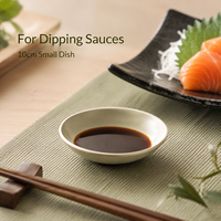 Plat à sauce en mélamine vert antique, léger, empilable, résistant aux taches, de qualité alimentaire, écologique, pour condiments et sushis