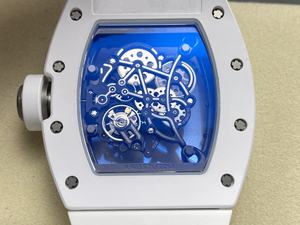 Montre mécanique de luxe de qualité supérieure, étanche, fabriquée par ZF Factory V3 RM055 RMUL2, mouvement manuel, squelette en céramique blanche. - Product Image 5