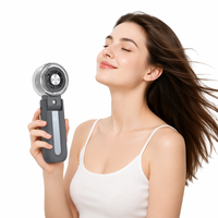 Nouveau ventilateur humidificateur portable d'été avec moteur sans balais, batterie 3500 mAh, design pliable USB pour utilisation en extérieur/voiture/hôtel