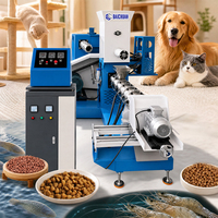 Machine d'extrusion à vis simple pour la fabrication de granulés d'aliments pour animaux (chats, chiens, poissons) avec PLC et moteur