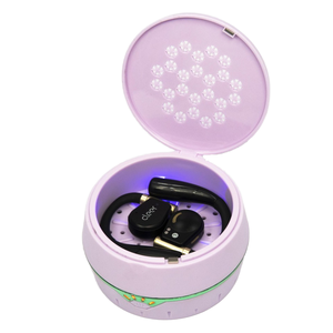 Selfie Light Compact Various colour case Silver Trim And Patterned Lid - Product Image 2