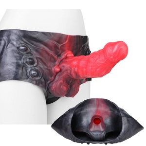 YOCY Strap-On <b>Dildo</b> Silicone Wearable <b>Dildos</b> Panties Realistic Hollow Penis Anal G Spot Play Sex Toys for Man Enlarged Sleeve - Product Image 1