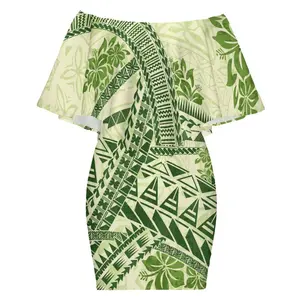 Polynesian Tribal Samoa Custom Print Trending Fashion Women Casual Summer Party Hawaiian Dresses