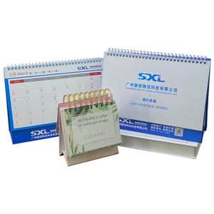 ปฏิทินตั้งโต๊ะ Tianjia Printing 2027 ขนาด A5 ปั๊มฟอยล์ทอง ปฏิทินบริษัทแบบกำหนดเอง - Product Image 4