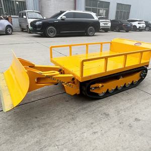 Nouveau véhicule de transport plat sur chenilles à commande électrique à usage domestique, <span class=keywords><strong>bulldozer</strong></span>/alimentateur multifonction en caoutchouc - Product Image 4