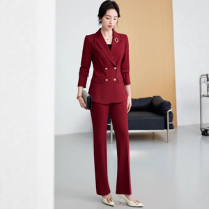 Women's Professional Office Suit Set Long Sleeve Autumn Polyester Anti-Wrinkle Slim Fit Elegant Formal Wear - Product Image 5