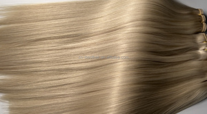 613蕾丝正面天然人发假发100% 人头马机双纬发延伸缅甸生发束供应商 - Product Image 2