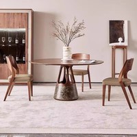 Chaise de salle à manger en rotin avec coussin en bois, meubles de maison en osier, échantillon gratuit personnalisé