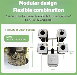 Maßgefertigtes 20L DWC Deep Water Culture Hydroponik-System mit Pumpe aus Kunststoff PP für den Innenbereich - Product Image 6