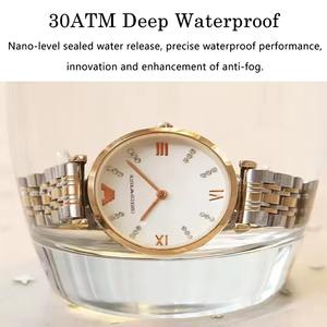 Drioshipping Montre-bracelet analogique de luxe pour femmes 3ATM Montres à quartz résistantes à l'eau Boîte d'affaires lumineuse en acier inoxydable - Product Image 3