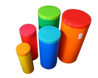 DEATS Ensemble de tambours de percussion chinois d'extérieur en acier inoxydable pour enfants 1000x889x942MM 39kg