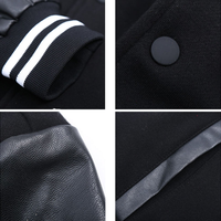 Veste de baseball pour homme, coupe slim, en polaire, style universitaire, unie