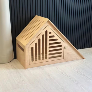 Casa Moderna de Lujo para Perros, Mueble para Mascotas de Madera Maciza con Diseño Animal, Cabina Transpirable para Interiores - Product Image 1