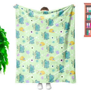 Vente en gros de couvertures épaisses et chaudes imprimées personnalisées avec nom, motifs <span class=keywords><strong>Pixar</strong></span> Disney, Stitch, Baby Monsters Inc, avec logo d'étiquette gratuit - Product Image 2