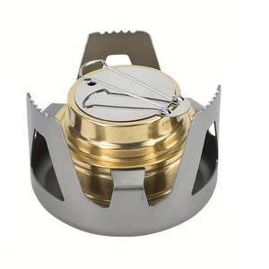 Estufa de Alcohol GeerTop, Quemador de Latón Portátil para Camping y Exteriores, Combustible Sólido, Uso Manual - Product Image 5