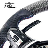 Volant en fibre de carbone véritable avec palettes de changement de vitesse pour BMW F10 F20 F22 F30 F31 M2 F87 M3 F80 M4 F82 F85 F90 F15 E70 E90 E92