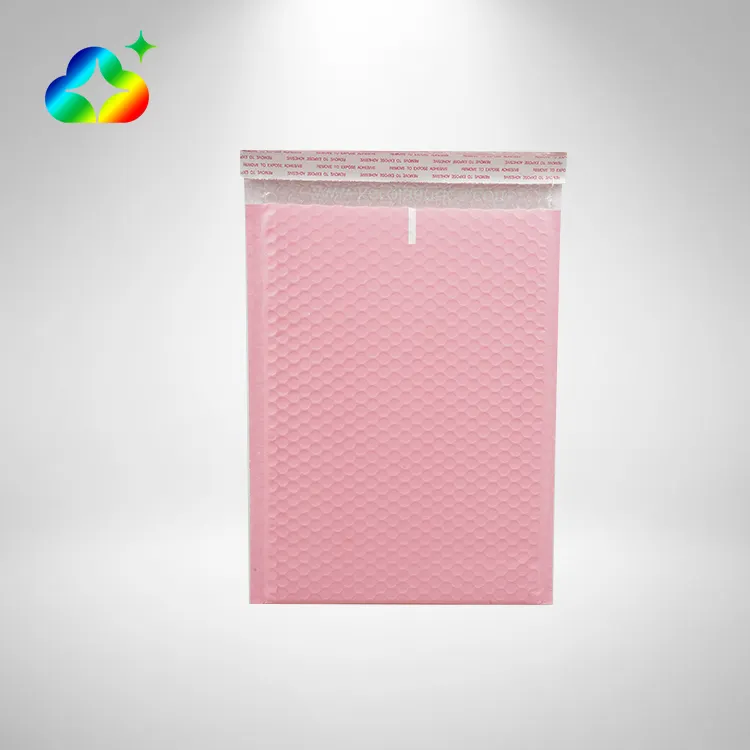 사용자 정의 로고 친환경 생분해성 눈물 방지 핑크 에어백 포장 우편 배송 버블 패딩 봉투 우편물