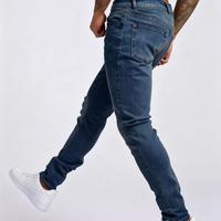 Jean slim vintage taille mi-haute en denim de haute qualité avec personnalisation de marque – Évaluation élevée