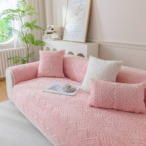 Funda de Sofá Seccional Americana Personalizada de Jacquard Afelpado, 3 Plazas, Funda de Cojín para Cama, Elástica, Antideslizante, 95% Poliéster - Product Image 3