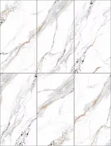 란카 일반 흰색 유약 도자기 대리석 모양 슬래브 타일 바닥 타일 대리석 가격 스리랑카 새로운 디자인 - Product Image 6