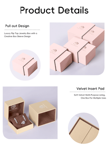 Flip Top Nesting <strong>Square</strong> <strong>Jewelry</strong> <strong>Box</strong> Set Multi-Function Lining Multi-Color Velvet Custom Logo <strong>Jewelry</strong> <strong>Box</strong> Manufacturer - Product Image 3