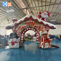 Arche gonflable personnalisée en forme d'homme en pain d'épices pour la décoration d'événements de festival de Noël