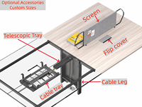Système de bureau moderne en métal à plan ouvert, structure de bureau modulaire pour 4 personnes, espace de travail collaboratif