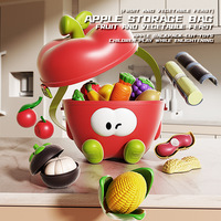 Ensemble de jeu de cuisine pour enfants en plastique écologique personnalisé, fruits et légumes à peler et à couper, jouets éducatifs pour le jeu de rôle culinaire, pour tous les âges