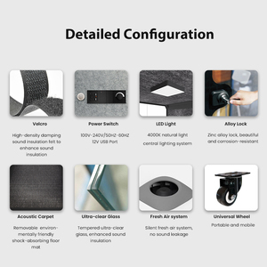 Top Grade di động tư nhân cách âm người duy nhất văn phòng làm việc Pod cách âm Pod văn phòng họp Pods - Product Image 3