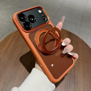 เคสโทรศัพท์มือถือแม่เหล็กใสแบบขายส่งสำหรับ iPhone 18 17 Pro Max แบบ 360 องศา °   ขาตั้งแบบวงแหวนหมุนได้ ฝาหลังกันกระแทก - Product Image 6