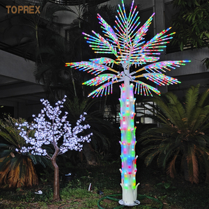 <span class=keywords><strong>Palmier</strong></span> artificiel LED IP65 intérieur/extérieur de 3 m avec télécommande, feuilles vertes et tiges brunes pour la décoration de Noël - Product Image 5