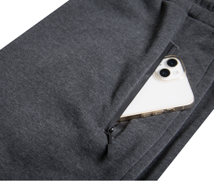 Pantalon de jogging unisexe léger à taille mi-haute, plissé sur le devant, avec taille élastique et poche zippée, idéal pour le sport et les loisirs - Product Image 5