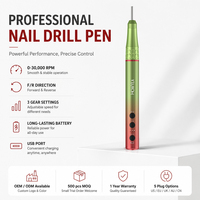 Machine à ongles électrique sans fil HOWYEA, faible bruit, kit de polissage et de ponçage pour gel acrylique, pour techniciennes en ongles et usage domestique.
