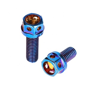 Nhà máy bán bu lông mặt bích Titan din6921 <span class=keywords><strong>GR5</strong></span> 10mm 12mm 14mm 16mm 20mm Lục giác trong loại độ dài khác nhau cho xe máy - Product Image 3