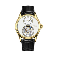 OEM/ODM Nouveau Design Montre Tourbillon squelette pour homme Montres-bracelets de luxe mécaniques étanches en acier inoxydable 316L avec saphir